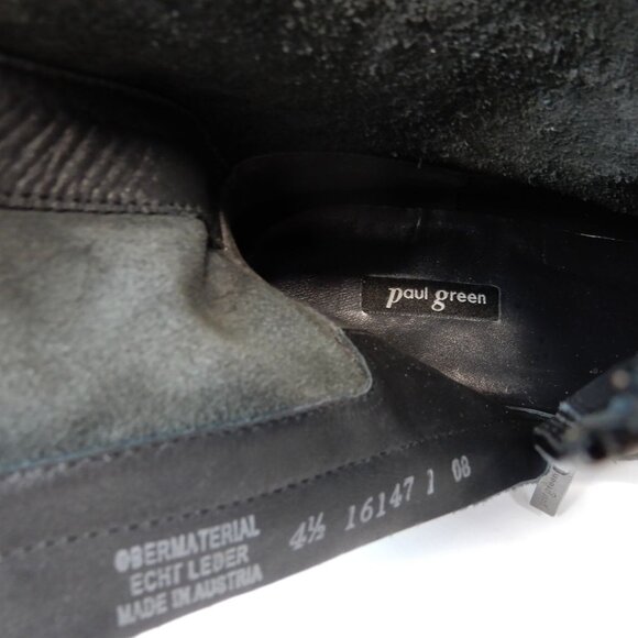 Paul Green Calista Ankle Boots Size 7 Black Leather Low Heel Western NEW $475 - Picture 13 of 16